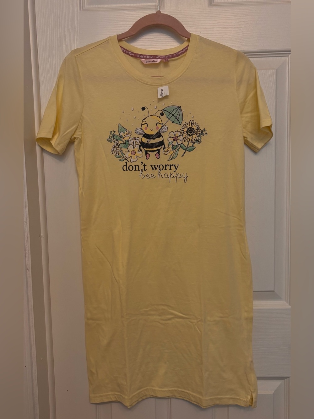 Cotton Butter Yellow Tee Dress/Nightgown